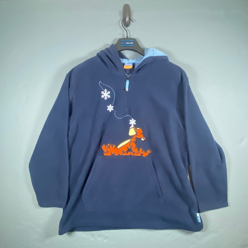 Disney Pooh Tigger Fleece Hoodie 1/4 Zip Sweatshirt Women Plus Size 18W/20W